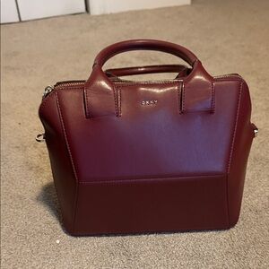 DKNY Deep Red Satchel Bag